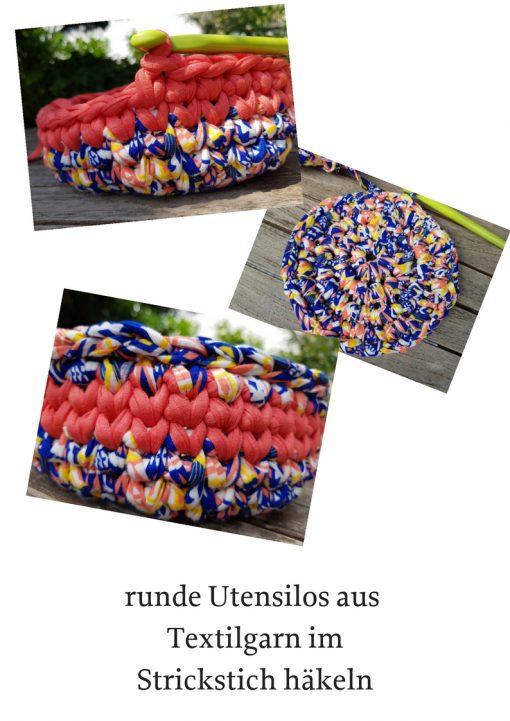 Anleitung rundes Utensilo im Strickstich häkeln [Digital]