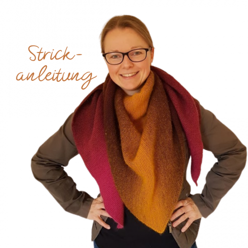 Dreieckstuch aus zwei Poema Bobbeln stricken - Anleitung zum Download [Digital]