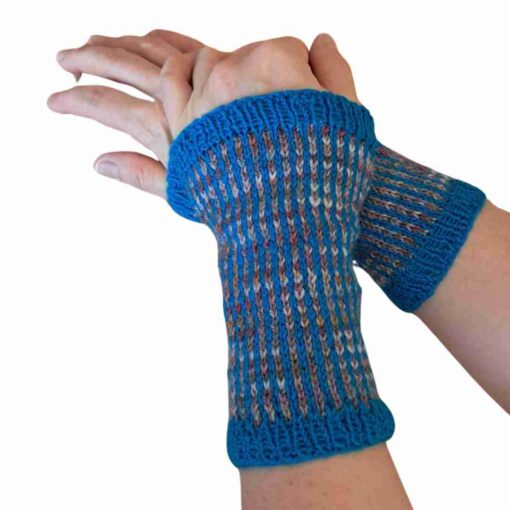 gestrickte Pulswärmer mit Hebemaschen aus Resten von Sockenwolle - Anleitung zum Download [Digital] – Bild 2