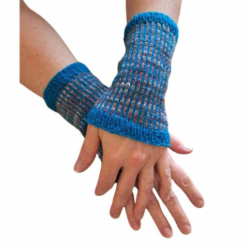 gestrickte Pulswärmer mit Hebemaschen aus Resten von Sockenwolle - Anleitung zum Download [Digital] – Bild 4