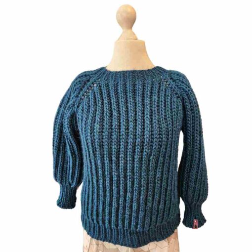 Raglan Pullover von oben im Vollpatent - Anleitung zum Download [Digital]