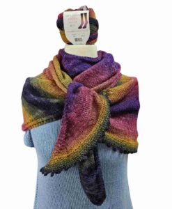 Asymmetrisches Dreieckstuch aus Sockenwolle glatt rechts - Anleitung zum Download [Digital]