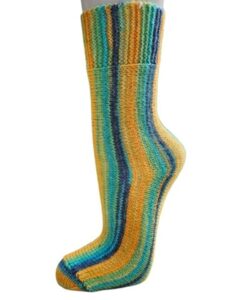 Quergestrickte 6-Fach Socken in glatt rechts stricken, Größe: 34/35 - PDF zum Download [Digital]