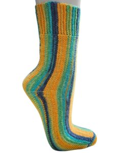 Quergestrickte 6-Fach Socken in glatt rechts stricken, Größe: 42/43 - PDF zum Download [Digital] – Bild 5