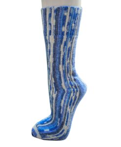 Quergestrickte 6-Fach Socken in glatt rechts stricken, Größe: 44/45 - PDF zum Download [Digital]